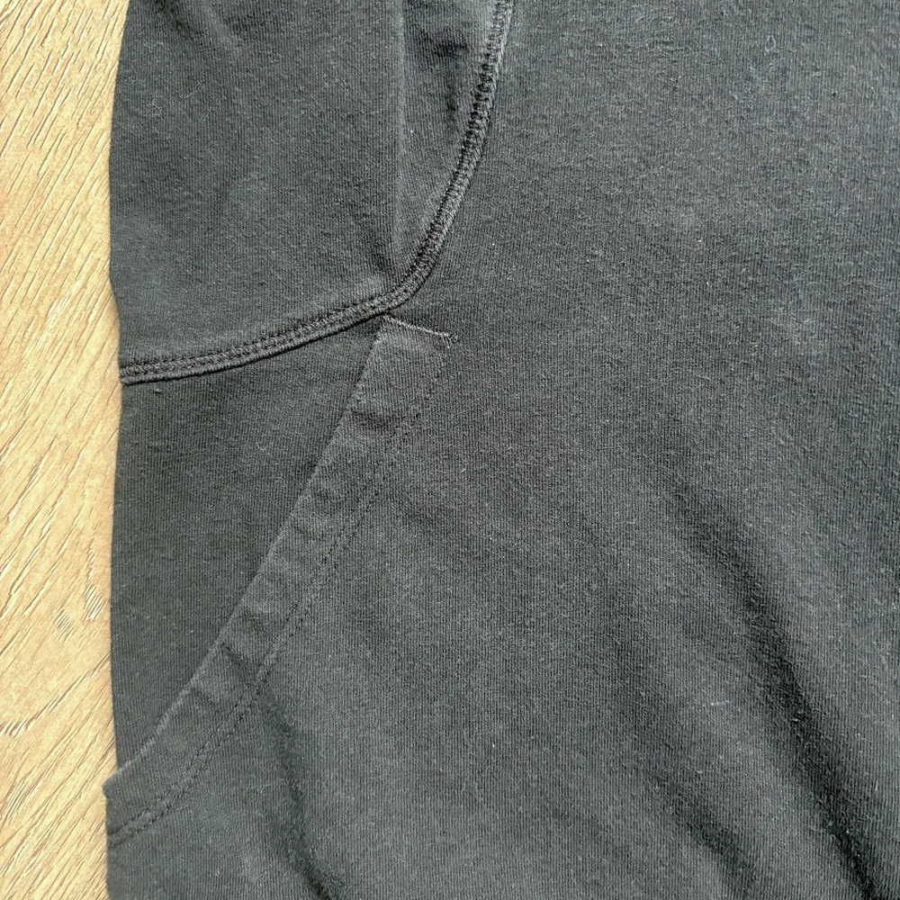 Nike Athletic Fitted Zip Up Long Sleeve Black Top - Picture 5 of 7